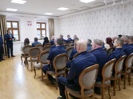 Zmiany w Komisariacie Policji w Strumieniu - uroczystość w ratuszu